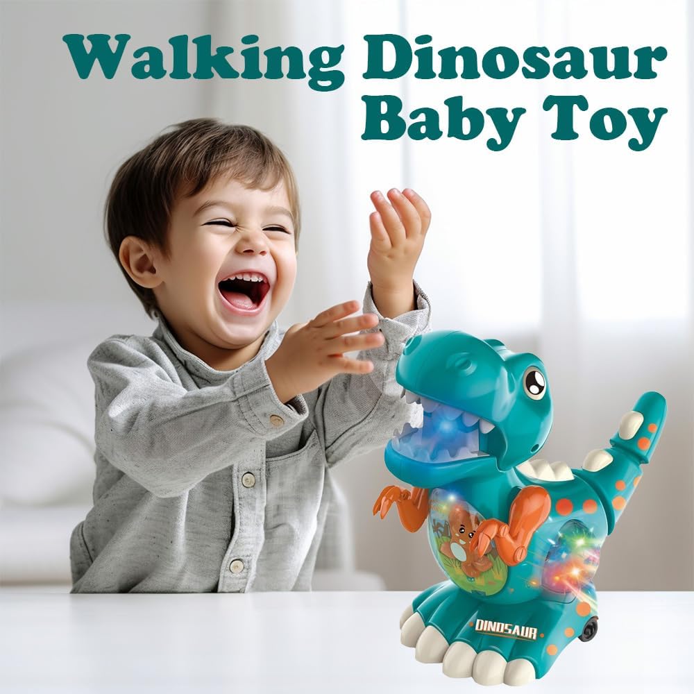 Dinosaure marcheur musical avec lumières LED