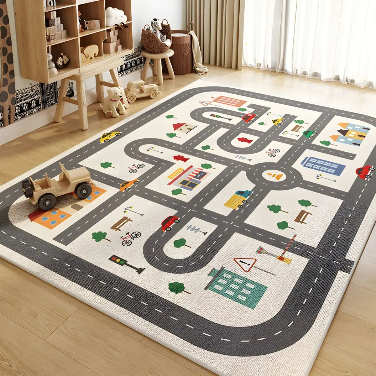 Tapis de jeu parking antidérapant pour enfants