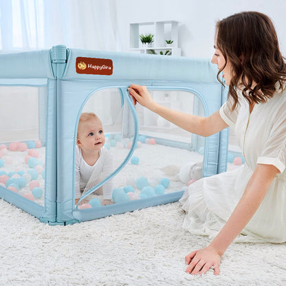 Parc pour bébé modulaire et réglable avec panneaux à verrouillage angulaire