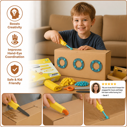 Kit d’outils pour constructions en carton pour enfants