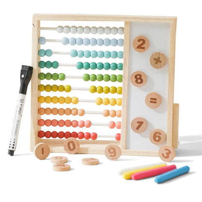 Boulier magnétique en bois avec chiffres et couleurs