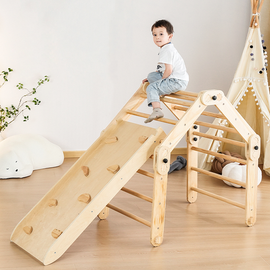 Structure d'escalade en bois pour bébé