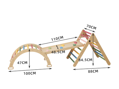 Structure d'escalade en bois pour bébé