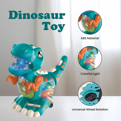 Dinosaure marcheur musical avec lumières LED, vue 2