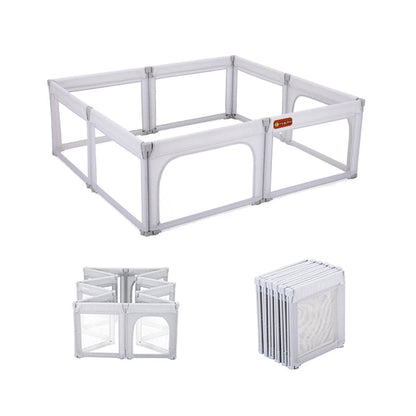Parc pour bébé modulaire et réglable avec panneaux à verrouillage angulaire