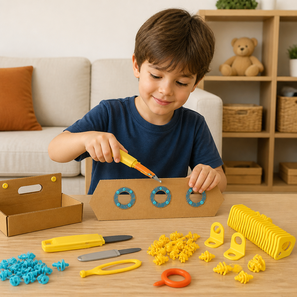 Kit d’outils pour constructions en carton pour enfants