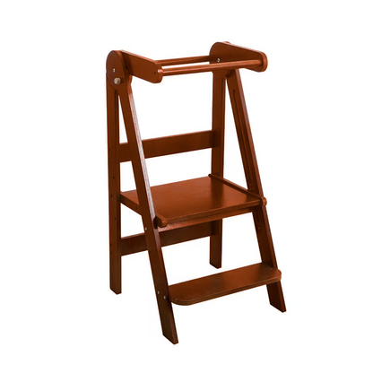 Tour d'apprentissage pliable pour enfants avec tabouret escamotable