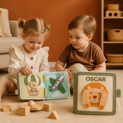 Livre d'Activités en Feutre Personnalisé pour Enfants
