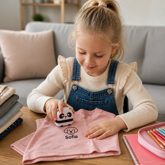 Tampon Prénom Personnalisé pour Vêtements et Fournitures Scolaires