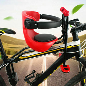Siège vélo avant pour enfant avec barre de maintien et repose-pieds