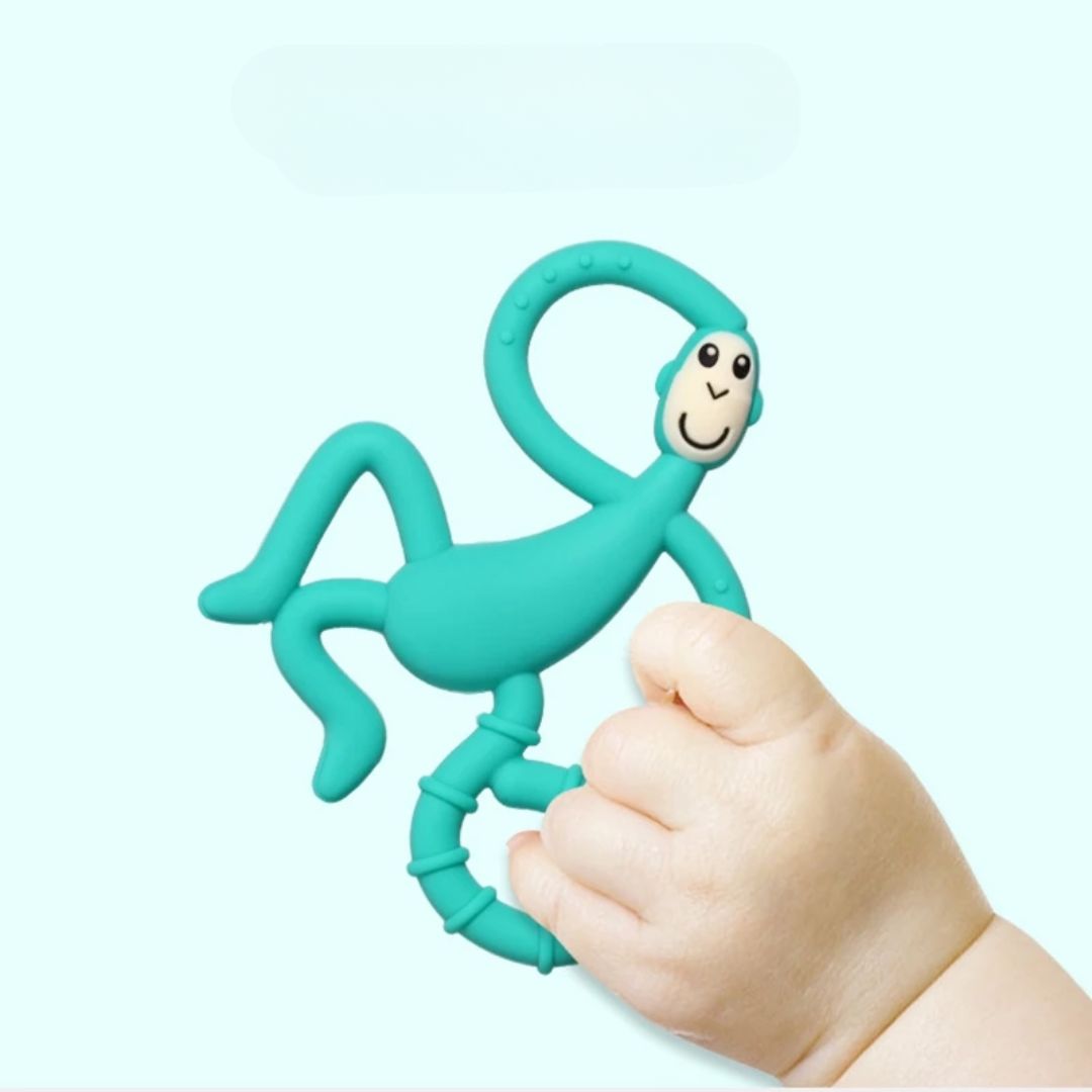 Anneau de Dentition Singe en Silicone pour Bébé – Jouet de Dentition pour Bébés et Tout-Petits