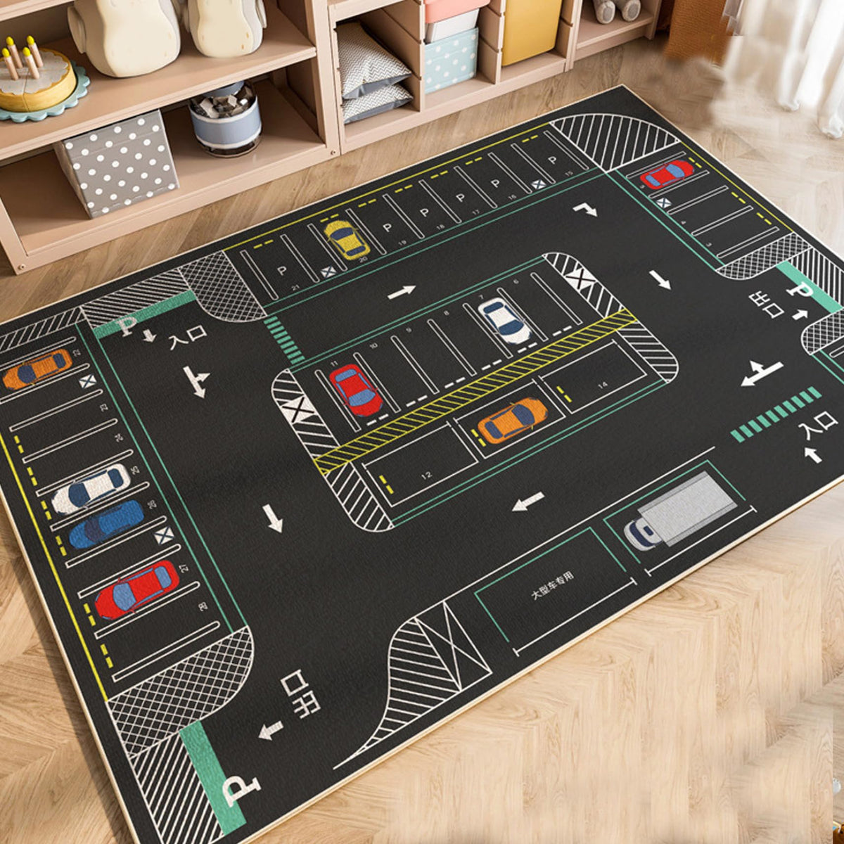 Tapis de jeu parking antidérapant pour enfants