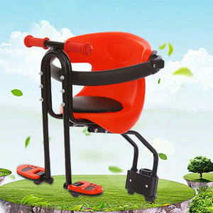 Siège vélo avant pour enfant avec barre de maintien et repose-pieds