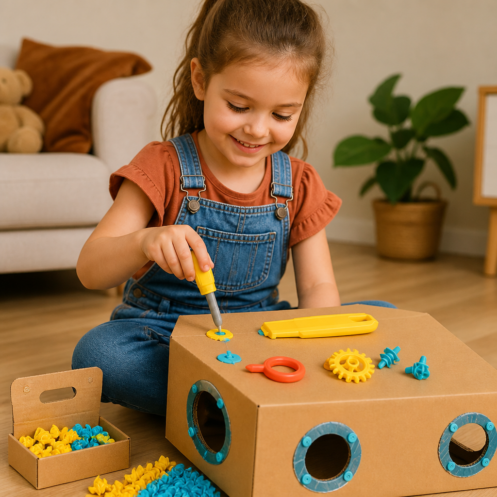 Kit d’outils pour constructions en carton pour enfants