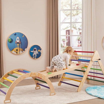Structure d'escalade en bois pour bébé