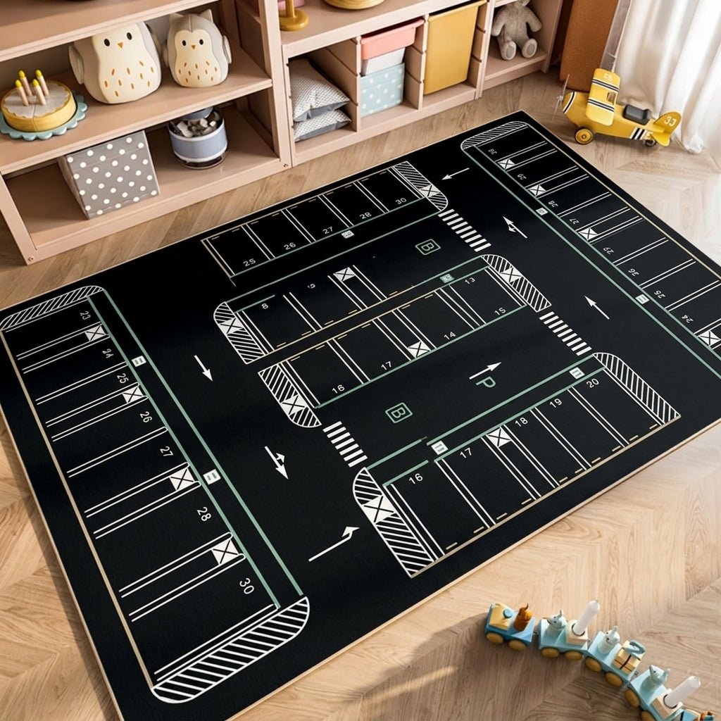 Tapis de jeu parking antidérapant pour enfants