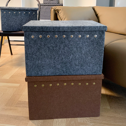 Lot de 6 boîtes de rangement pliables avec couvercle empilable