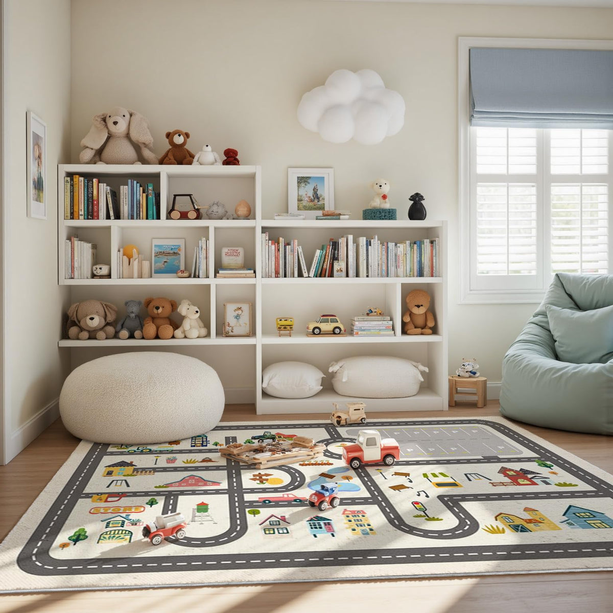 Tapis de jeu parking antidérapant pour enfants