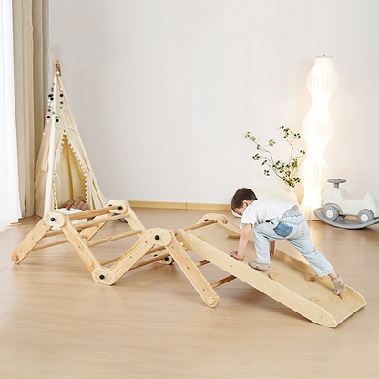Structure d'escalade en bois pour bébé