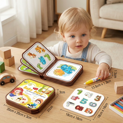 Livre de coloriage Montessori 2-en-1 – Livre d'apprentissage et de jeux créatif pour enfants
