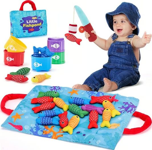 Jeu de pêche magnétique Montessori pour tout-petits – Jouet éducatif pour garçons et filles de 1 à 3 ans