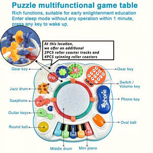 Table d’activités musicale interactive avec lumières et sons