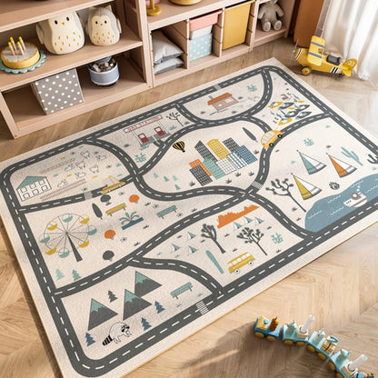 Tapis de jeu parking antidérapant pour enfants