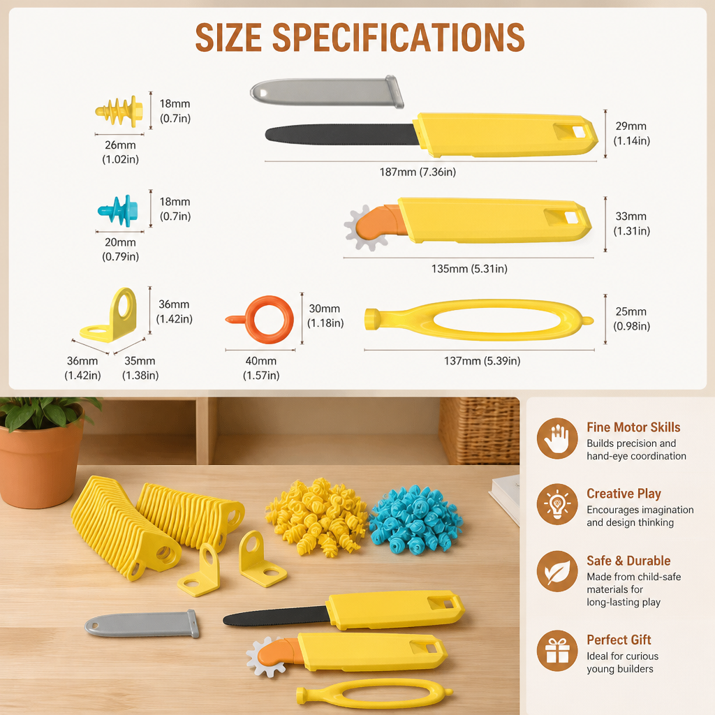 Kit d’outils pour constructions en carton pour enfants