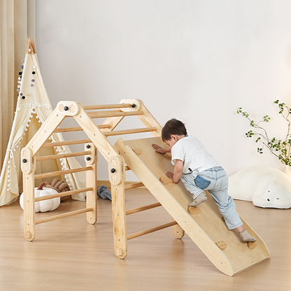 Structure d'escalade en bois pour bébé
