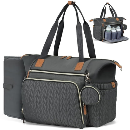Sac à langer imperméable grande capacité avec matelas et étui à tétine