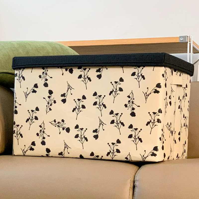 Lot de 6 boîtes de rangement pliables avec couvercle empilable