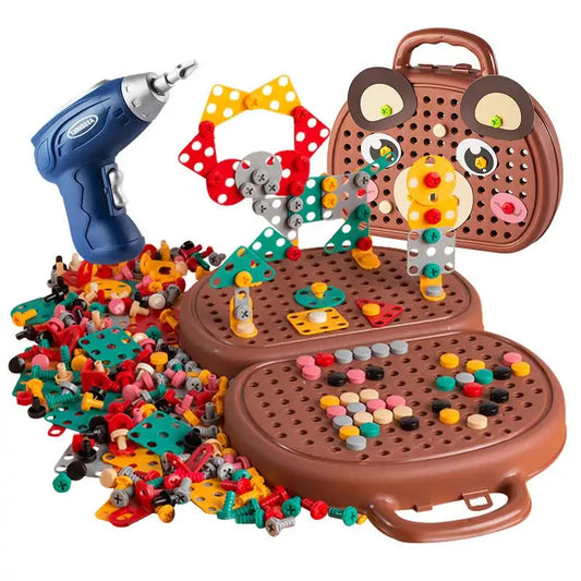 Ensemble d'outils Montessori pour enfants – Jouet de construction pour jeux de rôle de réparation et d'assemblage