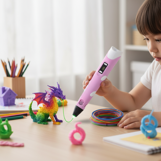 Set de stylos d'impression 3D – Stylo à dessin portable avec écran LED et filament PLA pour enfants et adultes