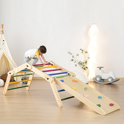 Structure d'escalade en bois pour bébé