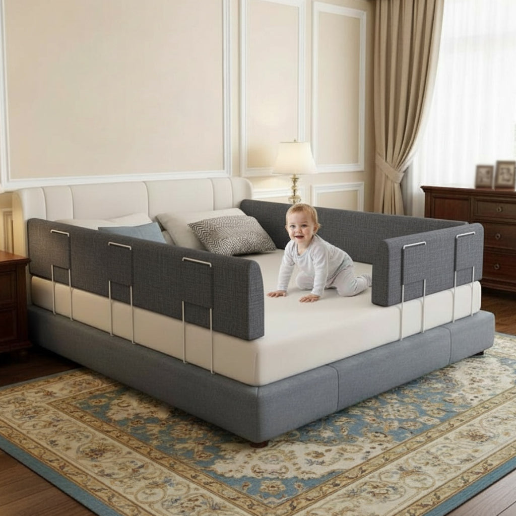 Barrière de lit de sécurité réglable pour enfants et tout-petits