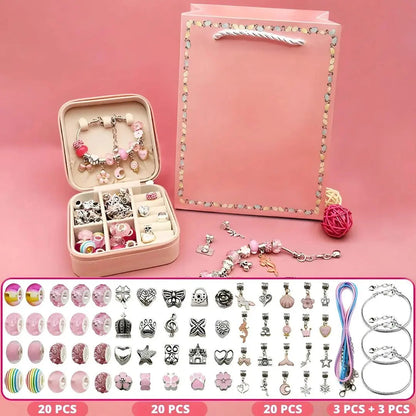 Kit de tressage de bijoux et bracelets pour enfants – Kit de loisirs créatifs de perles à faire soi-même pour enfants