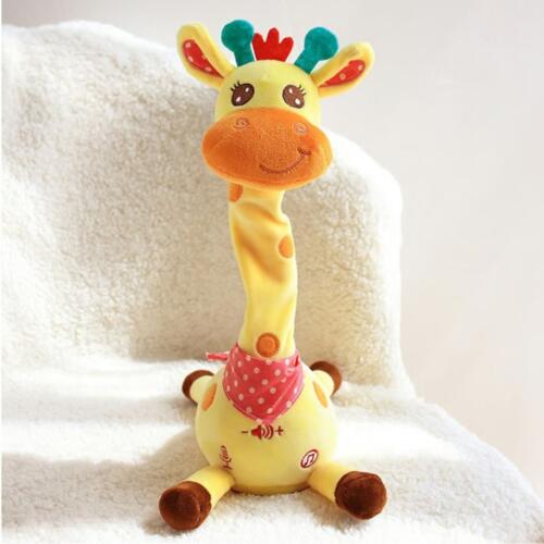 Peluche girafe musicale interactive