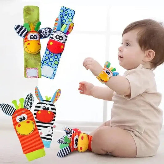 Hochets Bébé Animaux – Jouets d’Éveil Sensoriels avec Chaussettes Hochet Montessori pour Nouveau-Nés et Tout-Petits