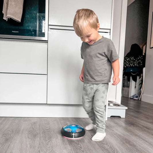 Ballon de foot flottant avec lumières LED – Jouet de foot d'intérieur pour enfants et tout-petits