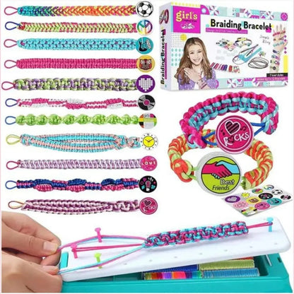 Kit de tressage de bracelets pour enfants – Activité manuelle de création de bijoux pour enfants