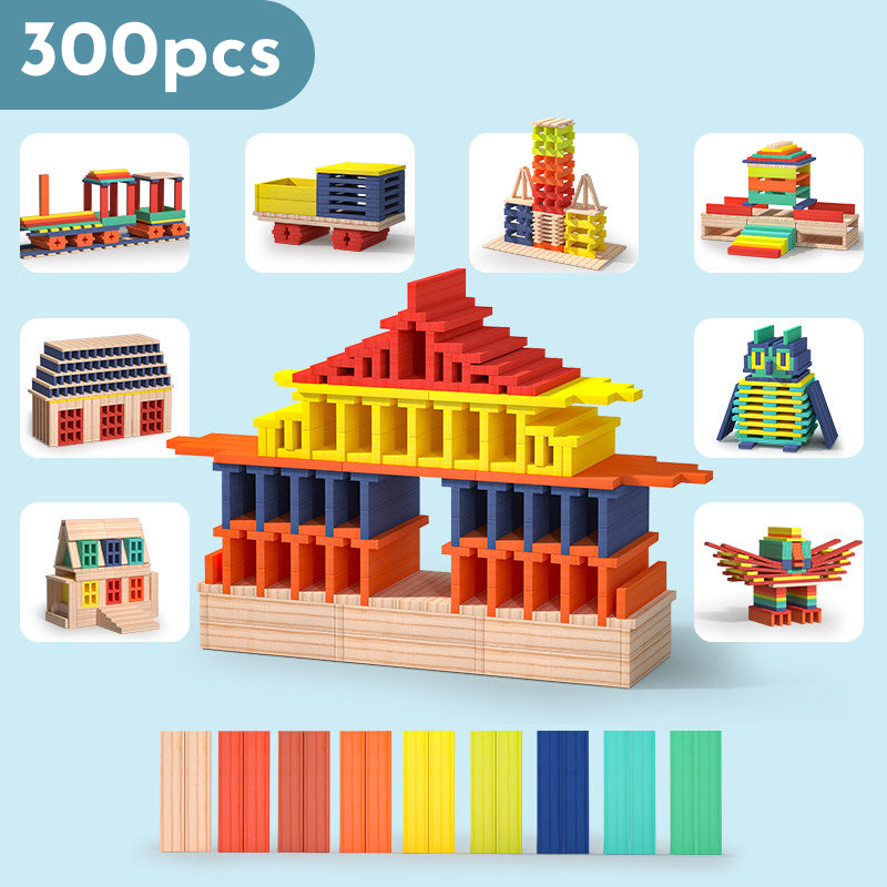 Planchettes rectangulaires de construction en bois
