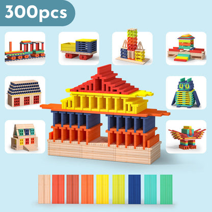 Planchettes rectangulaires de construction en bois
