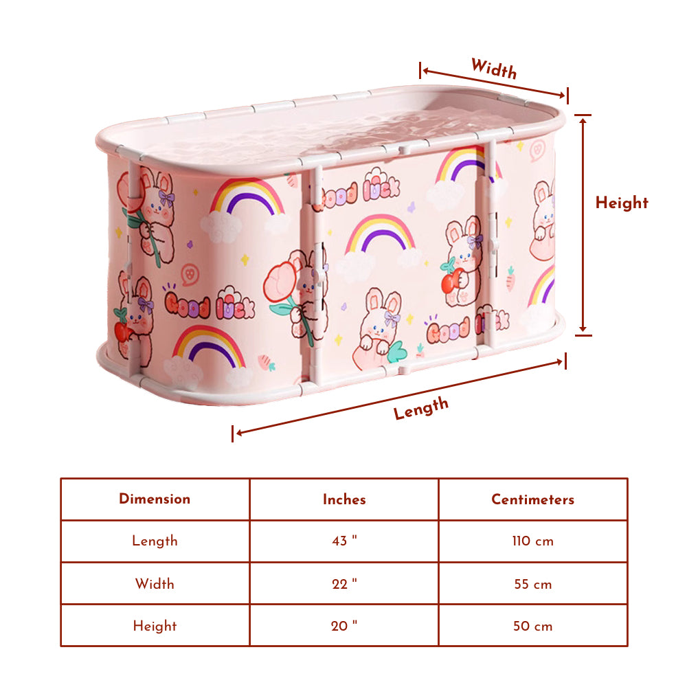 Baignoire pliable pour bébé avec indicateur de température et double vidange