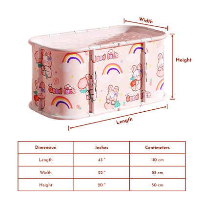 Baignoire pliable pour bébé avec indicateur de température et double vidange