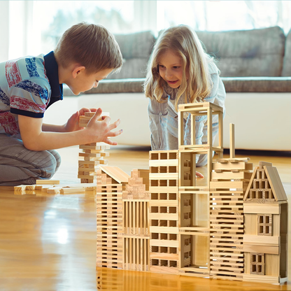 Planchettes rectangulaires de construction en bois