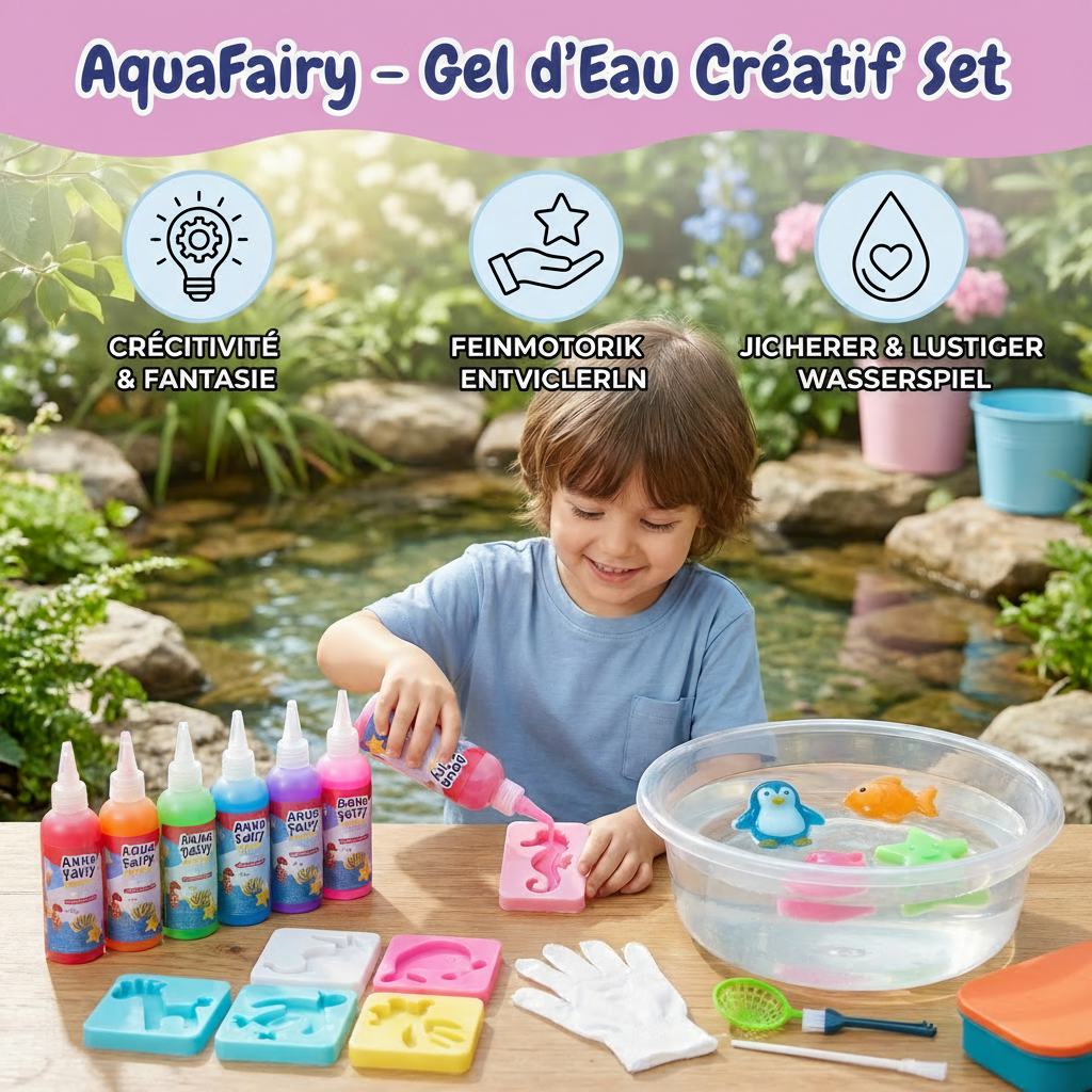Kit Créatif Gelée d'Eau AquaFairy – Activité DIY Sensorielle pour Enfants | Sûr & Non Toxique