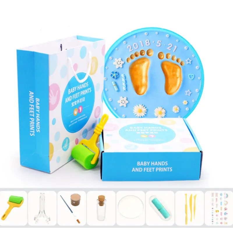 Kit Empreinte Main et Pied Bébé en Argile Souvenir DIY