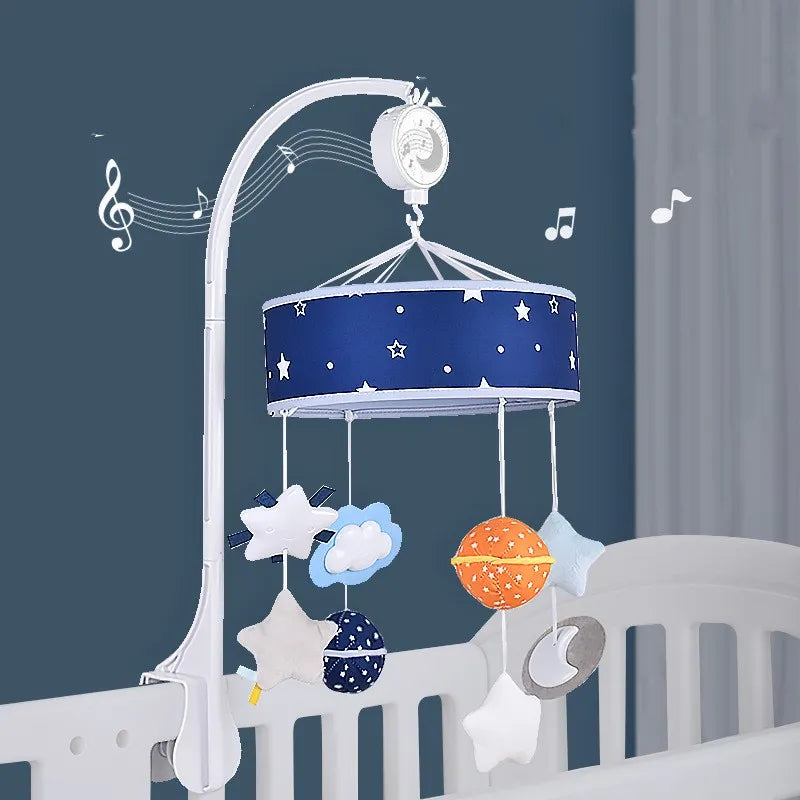 Mobile Musical Bébé pour Lit avec Étoiles et Boîte à Musique