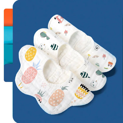Lot de Bavoirs Bébé en Mousseline Douce et Absorbante