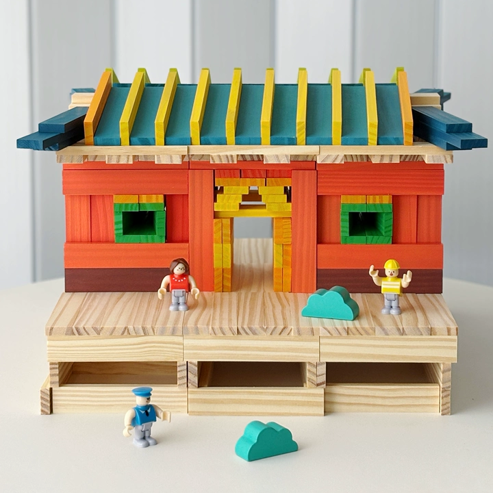Planchettes rectangulaires de construction en bois